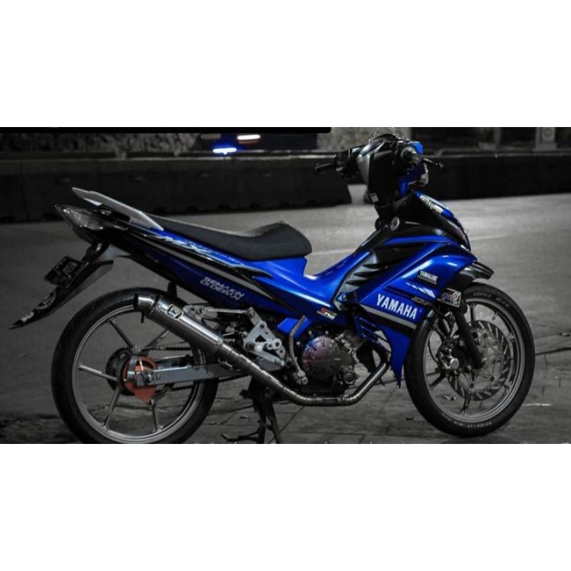 Striping sticker lis standar motor yamaha new jupiter mx GP hitam - merah - biru hitam - biru putih