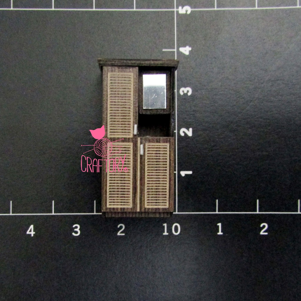 MINIATUR Maket lemari baju 2 pintu / lemari / storage / furniture  - skala 1:50 Miniatur bukan lemar