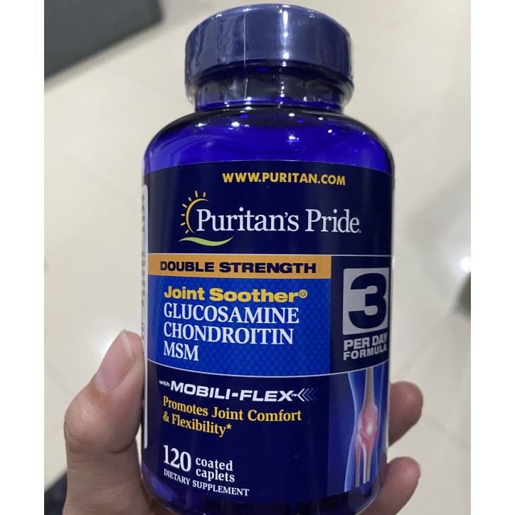 PURITAN'S PRIDE DOUBLE GLUCOSAMINE CONDROITIN MSM 120 Caplets