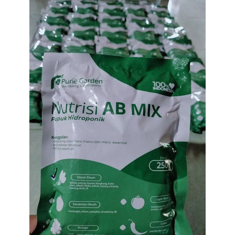 Nutrisi Hidroponik AB Mix Sayuran Daun- 250gr (1/2 liter pekatan)