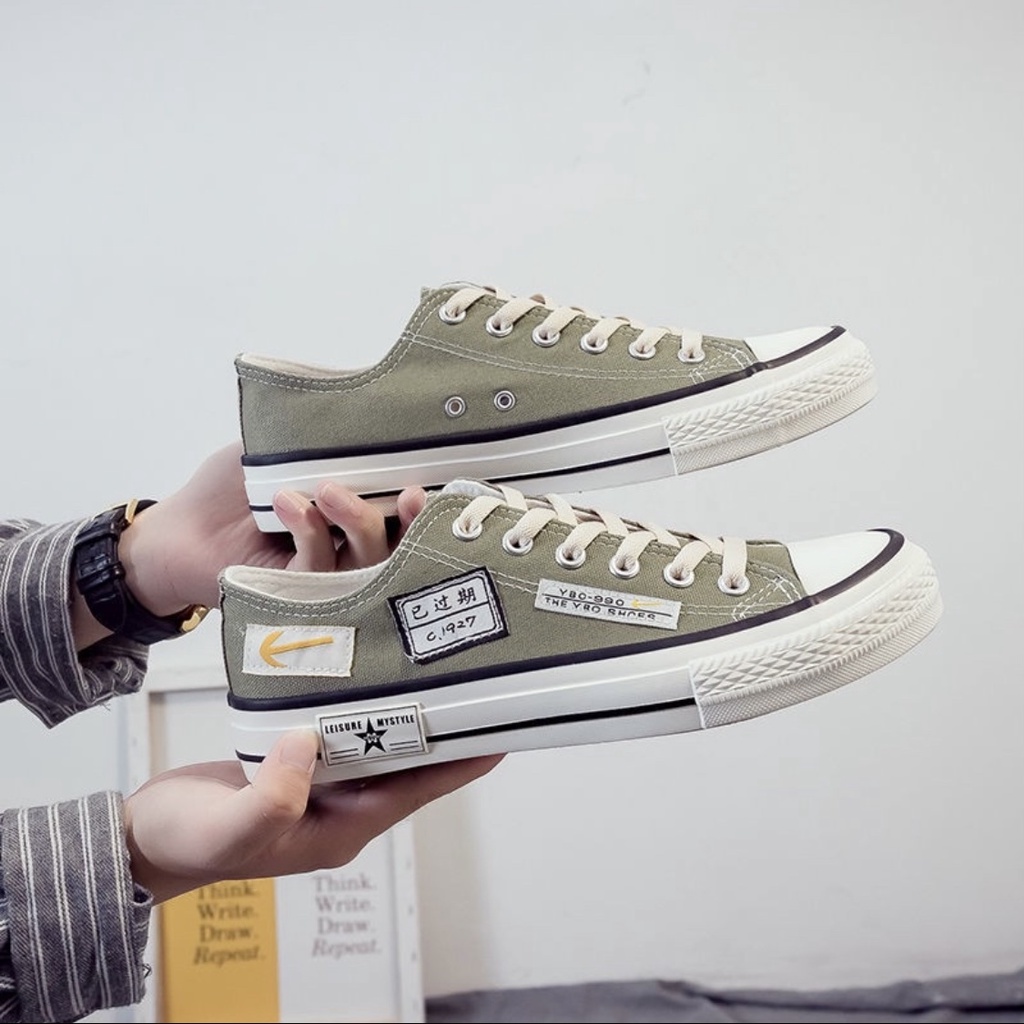 Sepatu Sneakers Import Outxide Korean Style Breatheable-Army