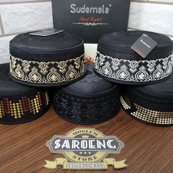 Peci - Peci Songkok Sudemala The Excellence Royal Hitam Bordir