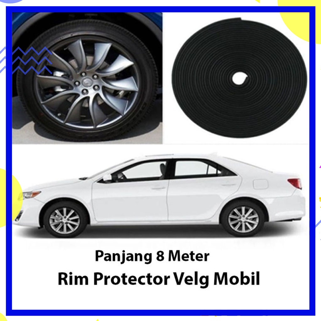 Wheel Protector Pelindung Velg Karet Rim Protector / Wheel Protector Karet pelindung Velg 8 Meter/ 4 velg