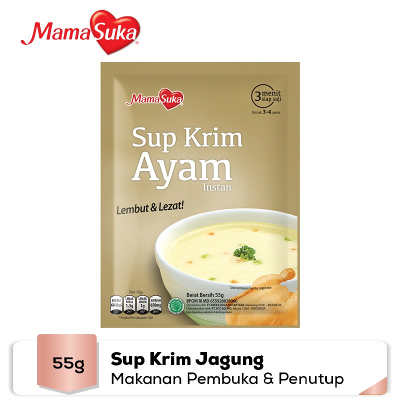

MamaSuka - Sup Krim Ayam Sup Krim Jagung Sup Krim Jamur 55 gr Mama Suka Zuppa Soup