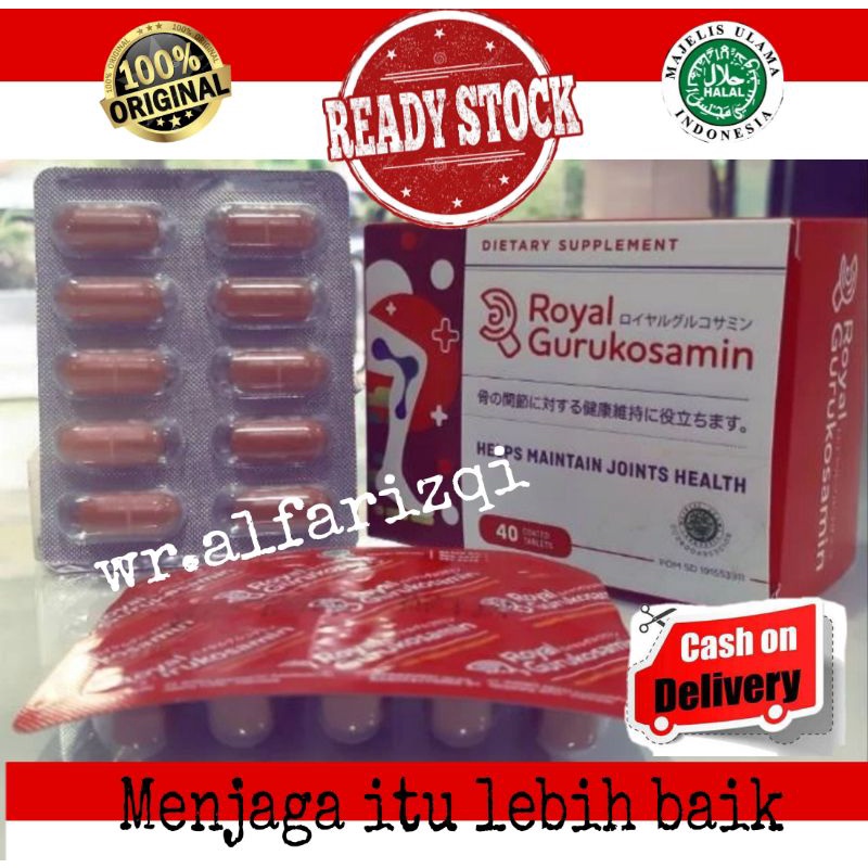 Original Royal Gurukosamin Persendian 1 Strip / Gurukosamin 1200mg / Radang Sendi / ROYAL GURUKOSAMI