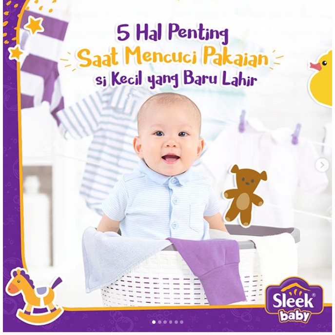 450 ML (Pouch) Sleek Baby LAUNDRY DETERGENT / Paket Spesial Deterjen Cair Konsentrat sabun cuci baju bayi refill