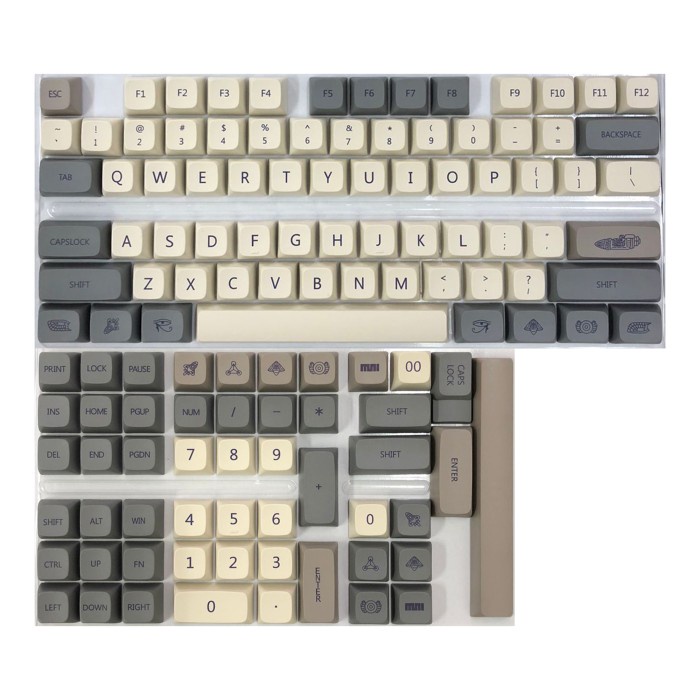 KEYCAPS ROCKET RETRO GREY / ENLIGHTMENT OFF WHITE XDA PROFILE SUBLIM