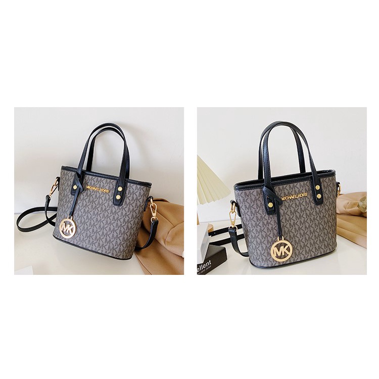 BJ64246 - BROWN/GRAY/WHITE - TAS SLEMPANG TOTEBAG HANDBAG WANITA FASHION IMPORT MODIS ELEGAN TERMURAH TERLARIS TERBARU BAGSTORE JAKARTA TAS BATAM ZC4246