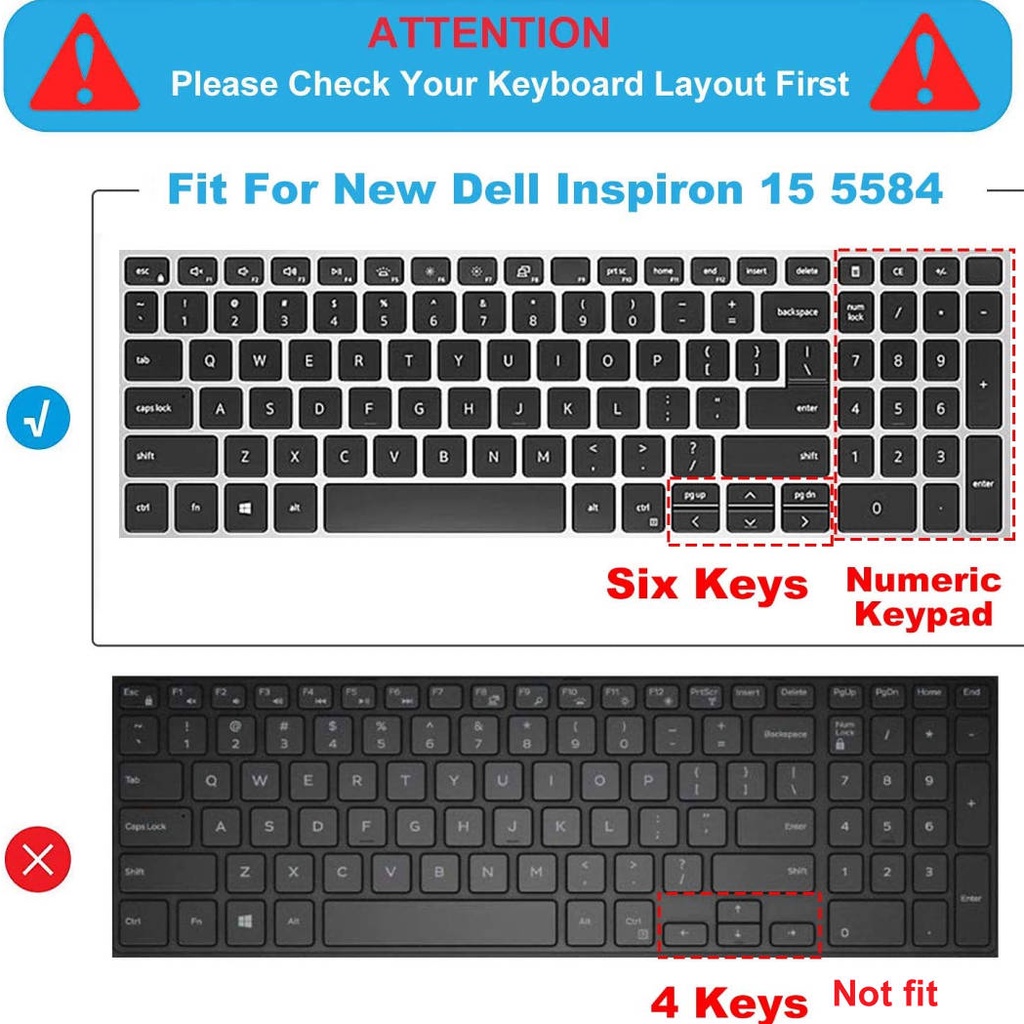 Skin Cover Pelindung Keyboard Laptop Untuk Dell Vostro 15 5590 7590 5501 Inspiron 15 7000 7590 7591 5000 5584 5593 2021 2020 15.6 &quot;17.3&quot;