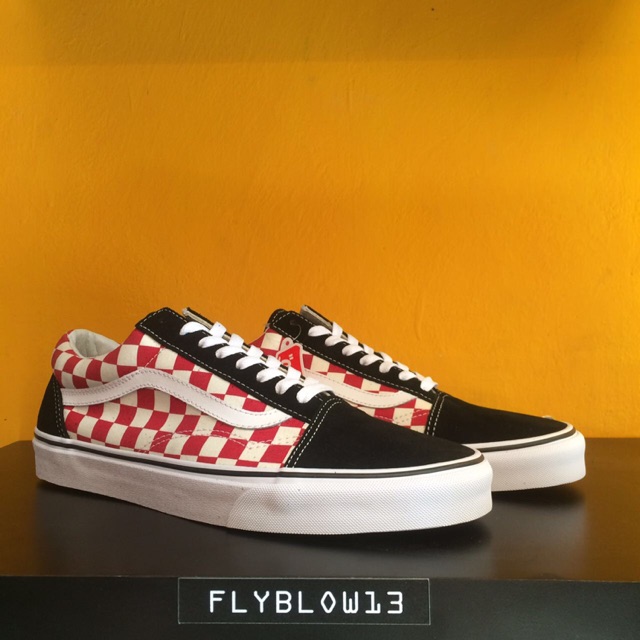 Vans Old Skool Checker Black Red