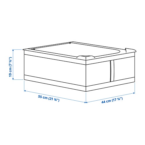 5KUBB Tempat penyimpanan , putih / abu , 44x55x19 cm