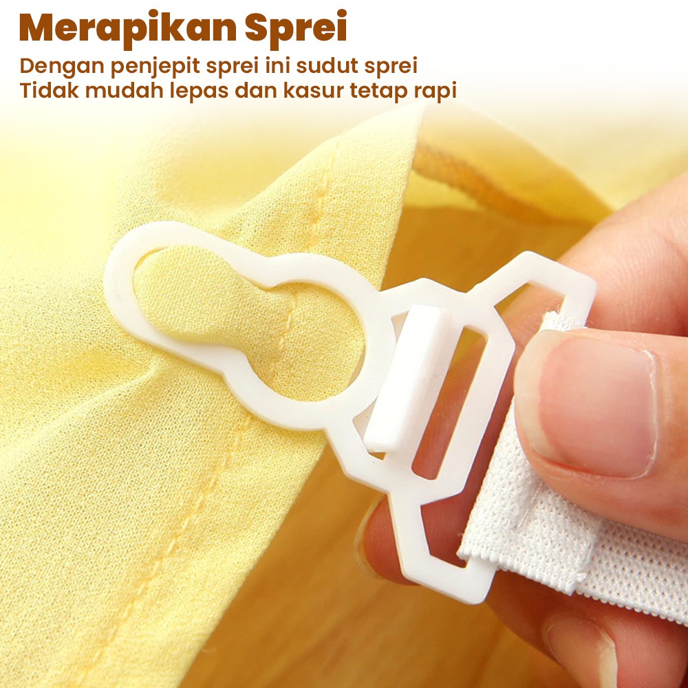 Karet Jepitan Sudut Sprei (1 Pack Isi 4 Pcs Untuk 4 Sudut)