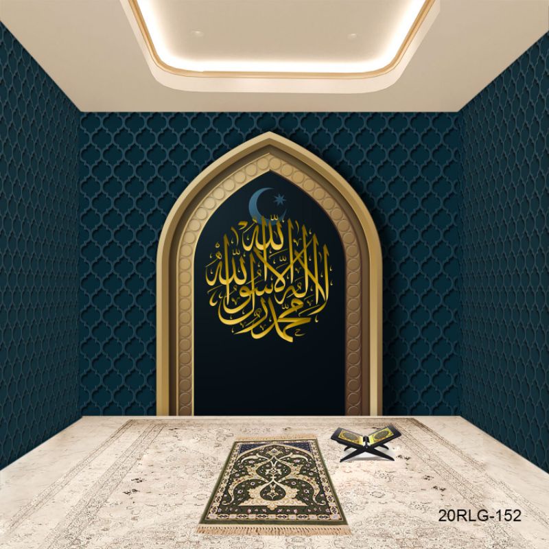 Wallpaper Dinding 3D Custom Islami Mihrab Masjid (20RLG-152)