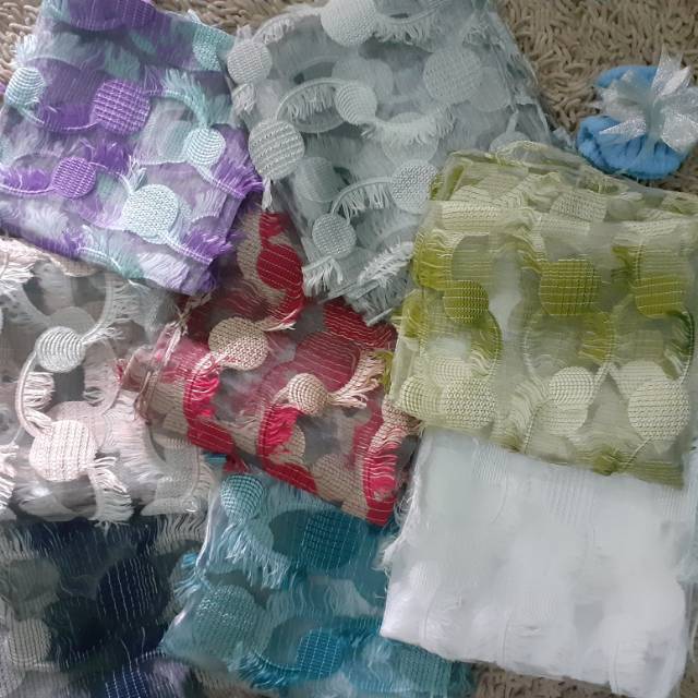 Kerudung Organza 3D