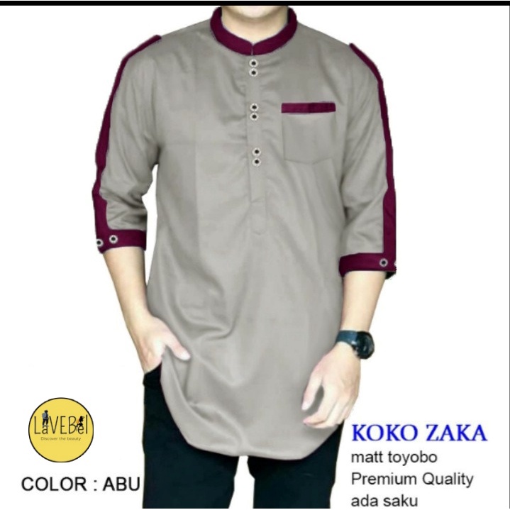 LVB Baju Koko ZAKA /TERBARU 2021/Qurta Tojiro/Koko Lengan 3/4/Baju Muslimin Jumbo/Atasan Muslim Pria/GRATIS ONGKIR CASHBACK COD/ LAVEBEL