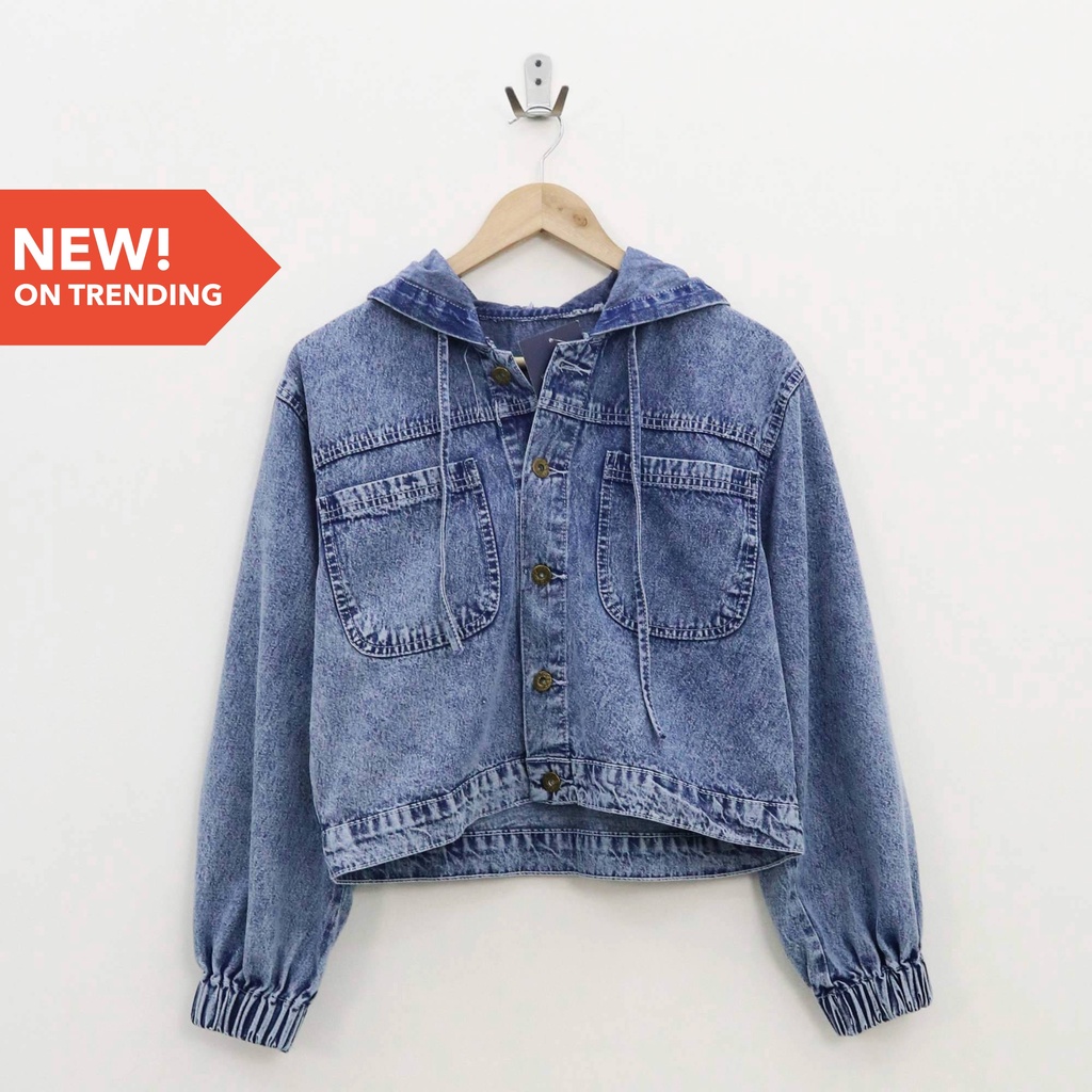 (ORIGINAL) Hoodie delle jacket jeans wanita by Genijeans