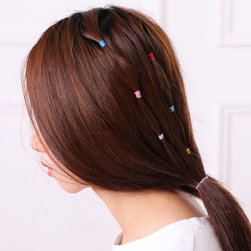 Grosir - K837 (1 TONG) Ikat Rambut Polos / Kuncir Rambut / Karet Rambut / Hairband