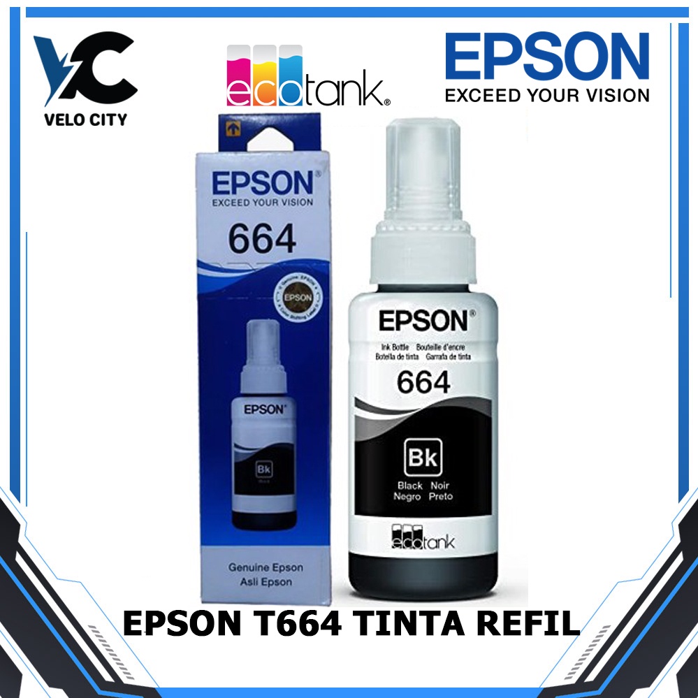 Tinta EPSON Refill T664 Original Printer L120 L210 L310 L360