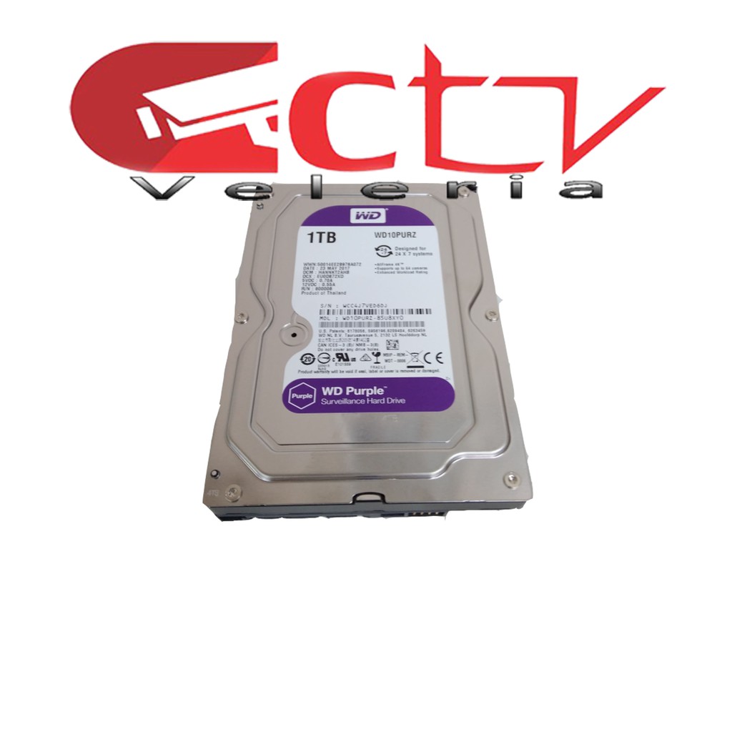 harddisk-harddisk wd purple 1tb-harddisk surveillance cctv 1tb-wd10PURZ