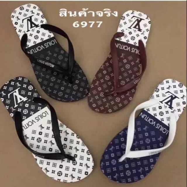 Sandal jepit wanita motif batik import