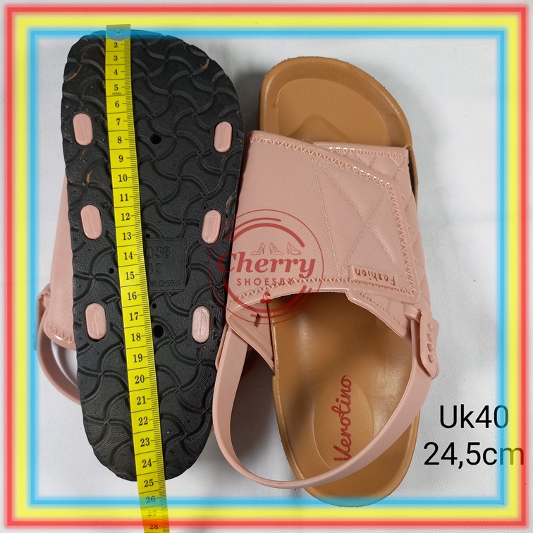 8038H2 Sandal Slop Cewek Verotino Sepatu Sandal Karet Wanita Slip On Tawana Kualitas Import