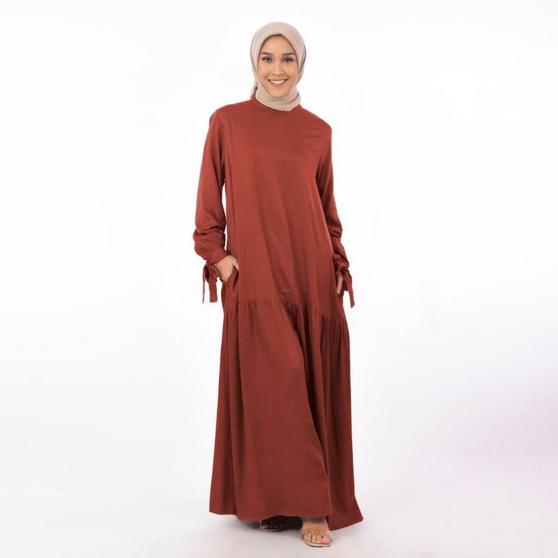 zoya | gamis laliza teracota size xl | dress zoya | gamis rayon | gamis perempuan