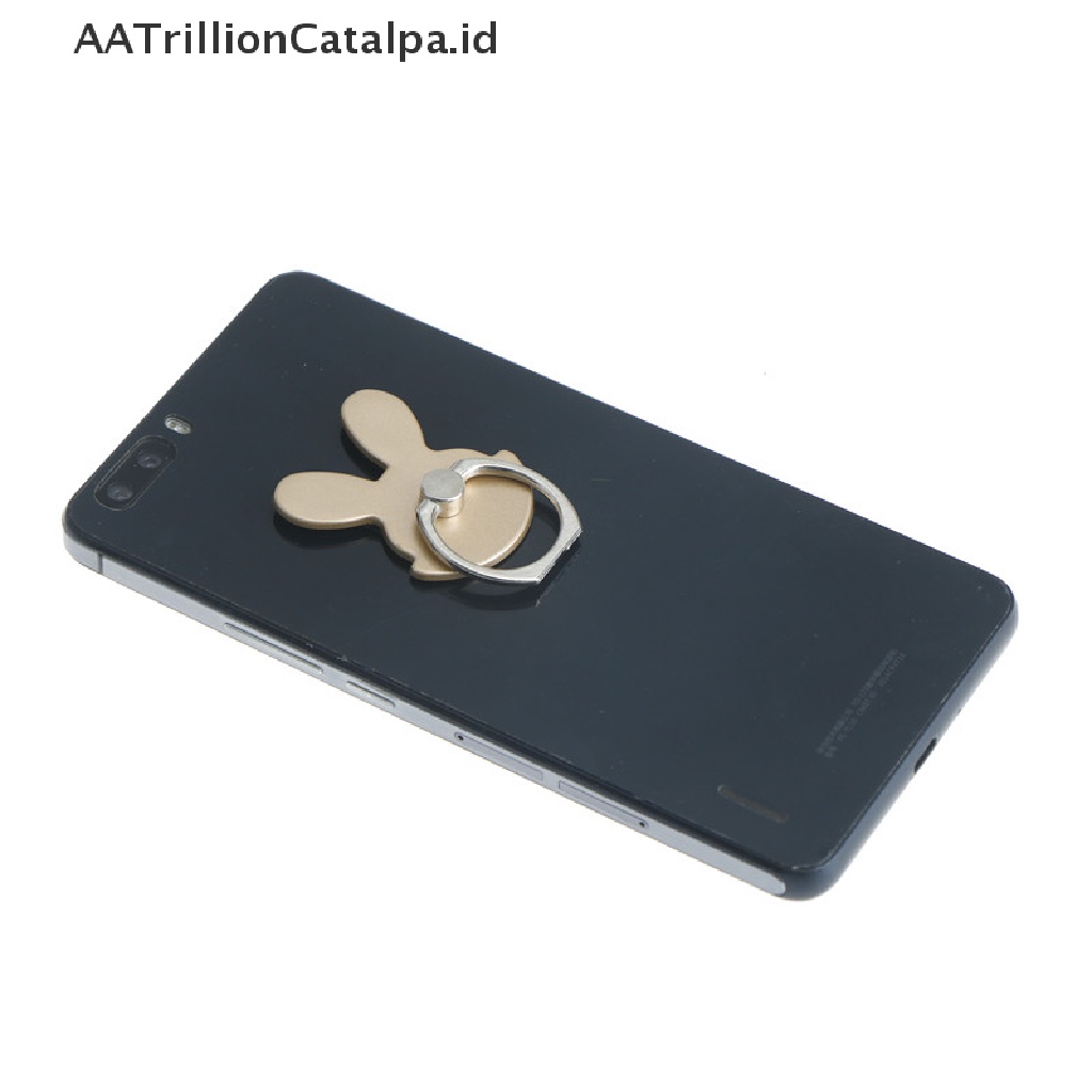 (AATrillionCatalpa) Ring holder Hp universal Bentuk Kelinci Bisa Berputar 360 °