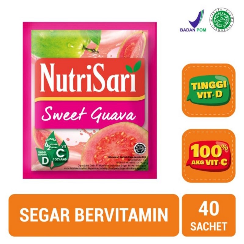 

Nutrisari Sweet Guava 1 Pack isi 40 Sachet