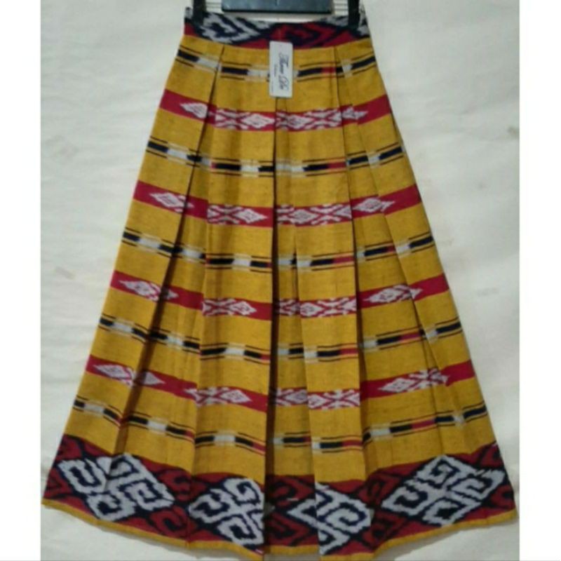 rok tenun original motif toraja + free masker tenun