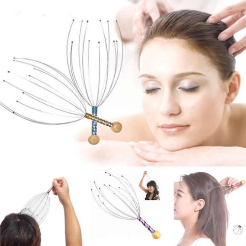 Head Relax Massage Tools / Neck Stress Relief Massager / Release Head anti-stress Skin Care Claw Massager / Octopus Scalp Stress Relax Spa Healing Alloy Massager