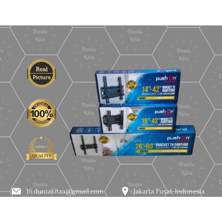 Bracket/Penyanggah TV LED Push On PO 6101 & PO 6102