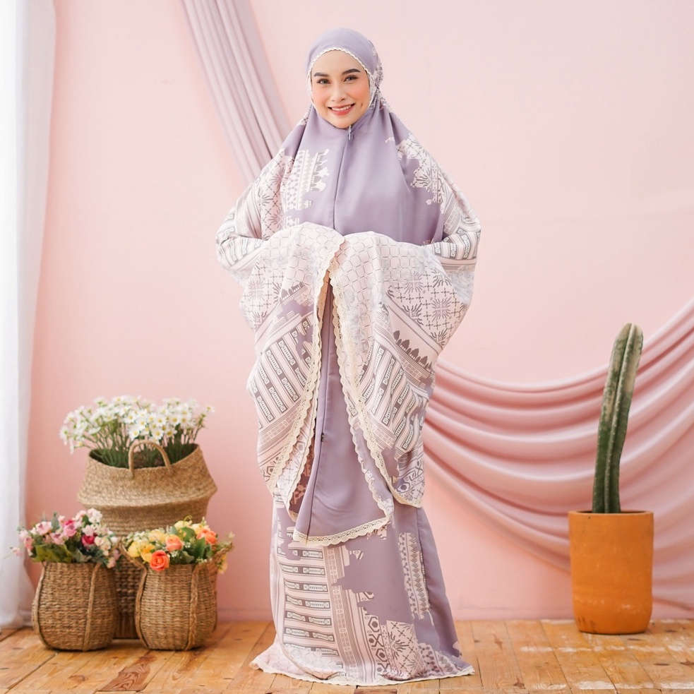 Mukena Maxmara Dewasa 2in1  Luxury Printing Premium silky Mewah