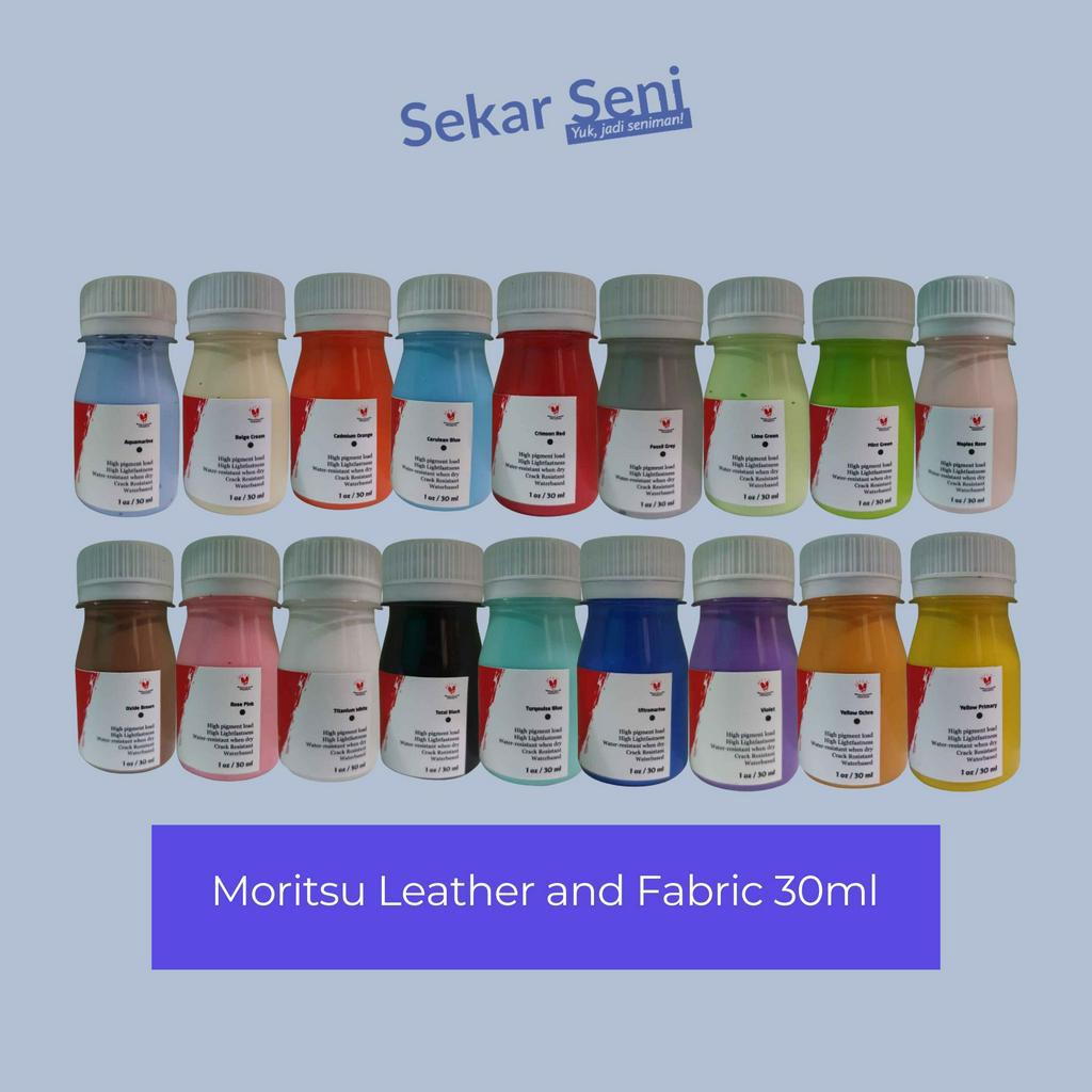 Moritsu Leather and Fabric Paint Premium - Moritsu Cat Sepatu 30ml