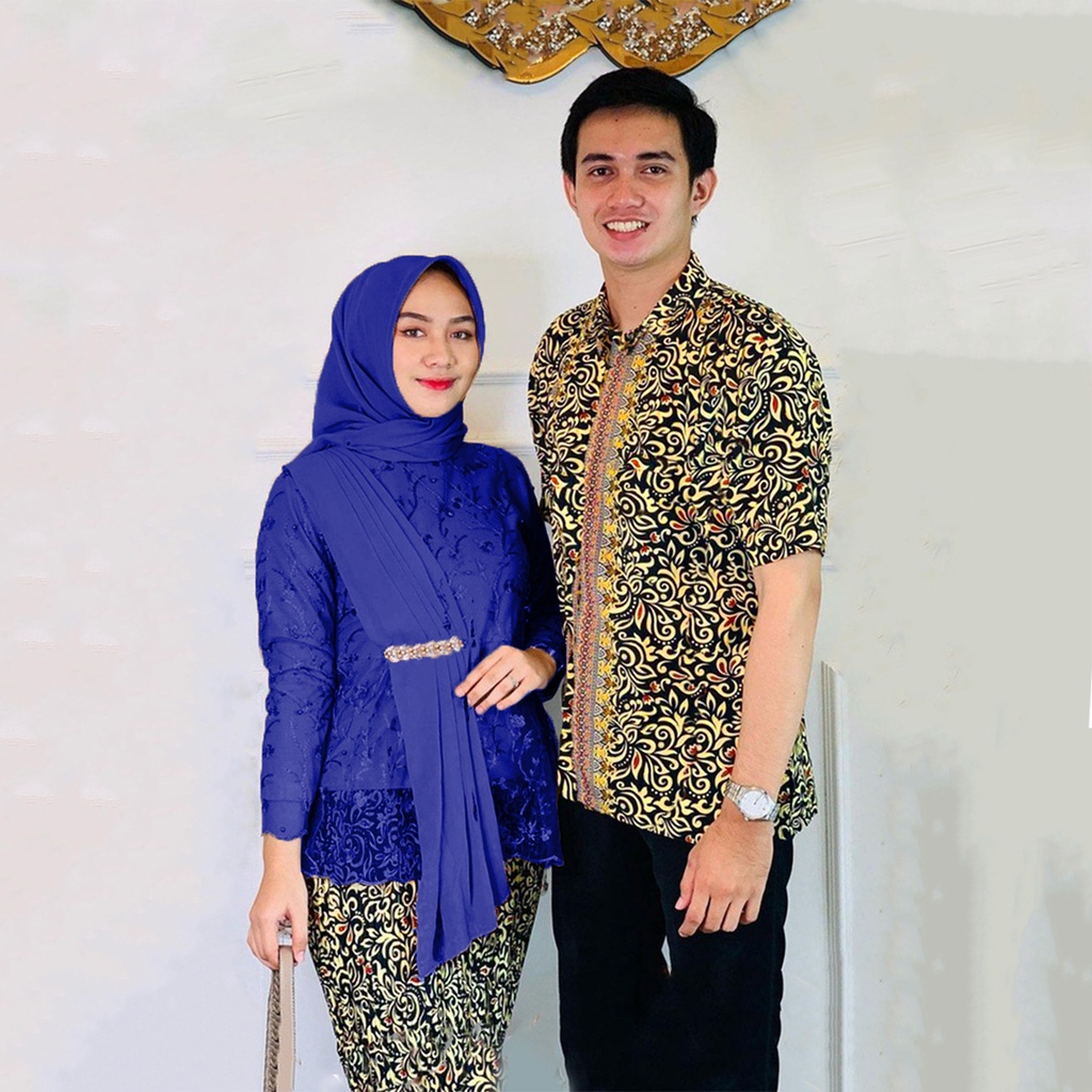 Maura Couple - Sania Ruffle Batik Couple ori Ndoro jowi DNT Garansi Termurah Shopee - KEBAYA COUPLE KEBAYA MODERN BATIK COUPLE BATIK MURAH