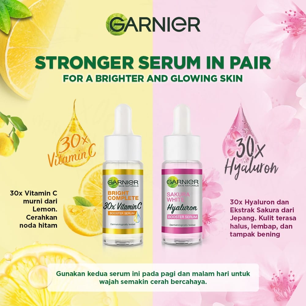 Jual Garnier X Booster Serum Ml Light Complete Vitamin C Dark Spot Sakura White Hyaluron