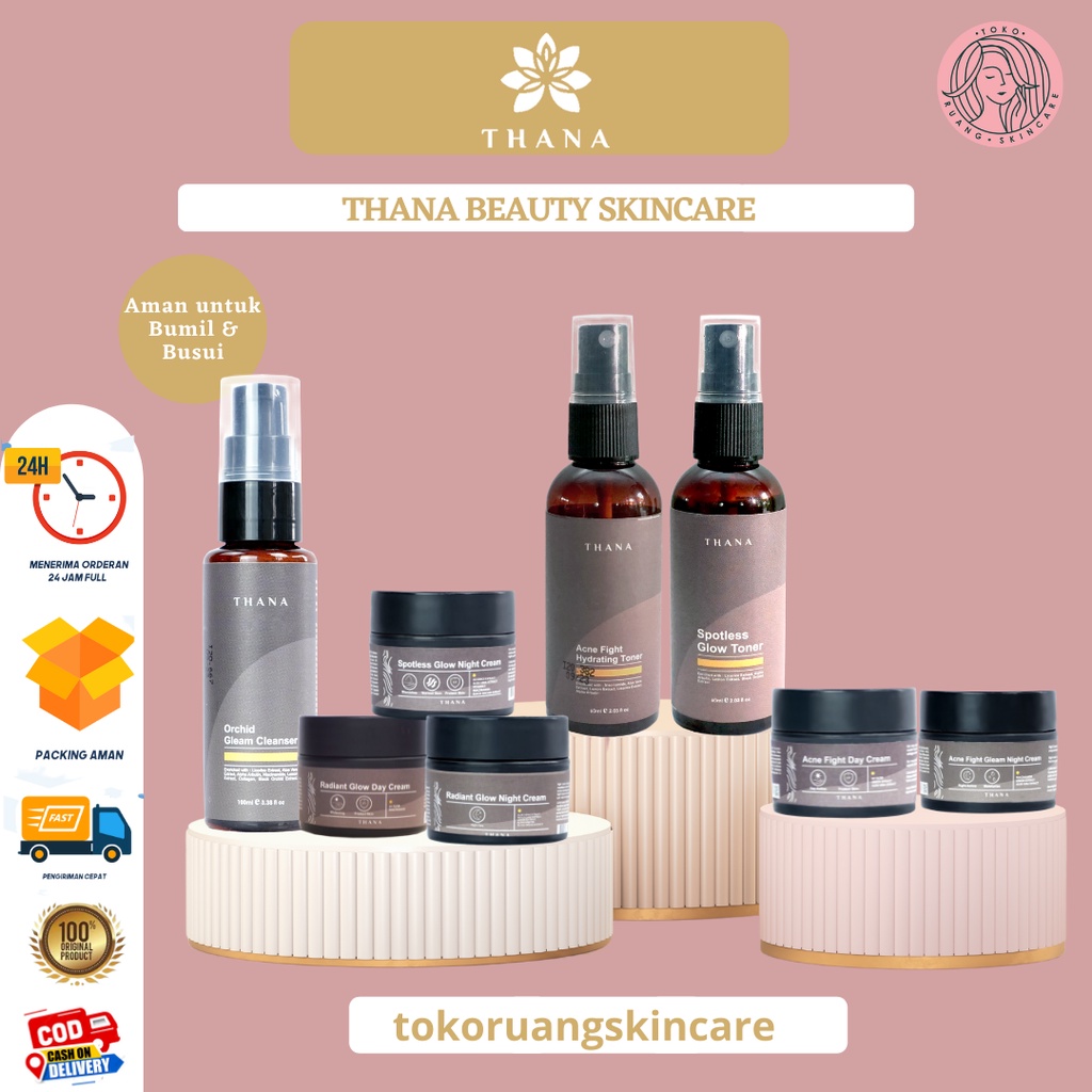 THANA BEAUTY SKINCARE ACNE SERIES WHITENING SERIES SPOTLESS SERIES READY ECER DAN PAKET