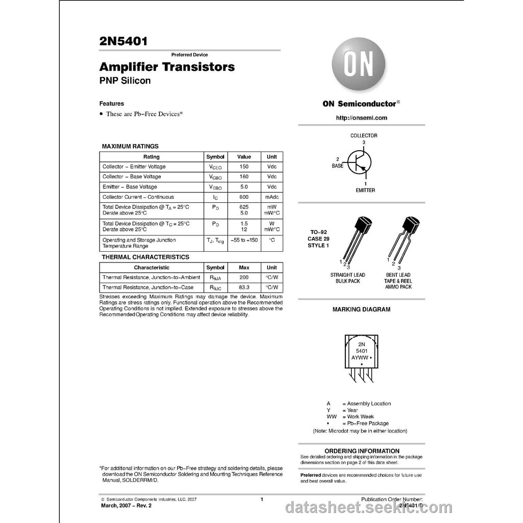 Transistor 2n5551 2n5401 2n 5551 5401 Ke 92 Shopee Indonesia