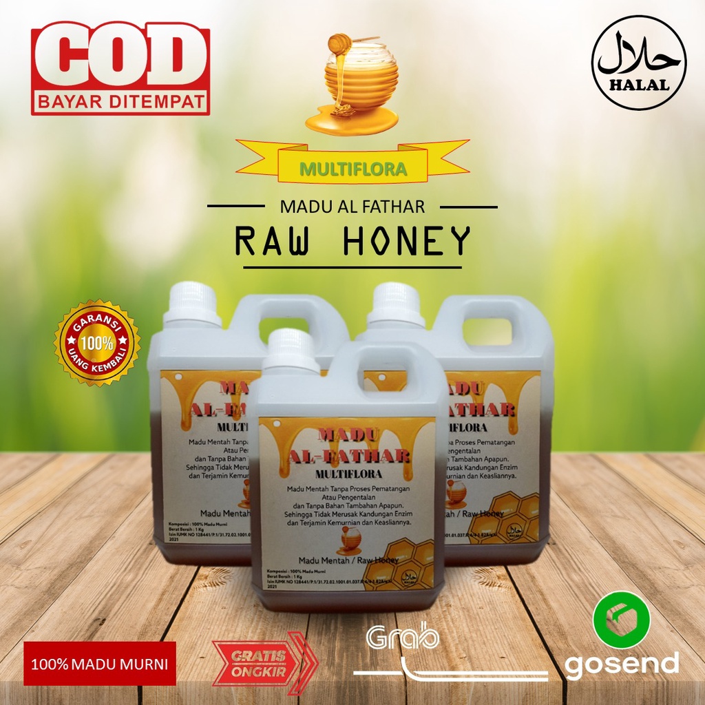 

Madu Asli Madu Murni Nektar Multiflora Raw Honey 1kg