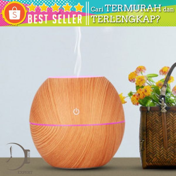 Taffware Ultrasonic Humidifier Aroma Essential Oil Diffuser Wood Design 130ml - NM007 - Wooden