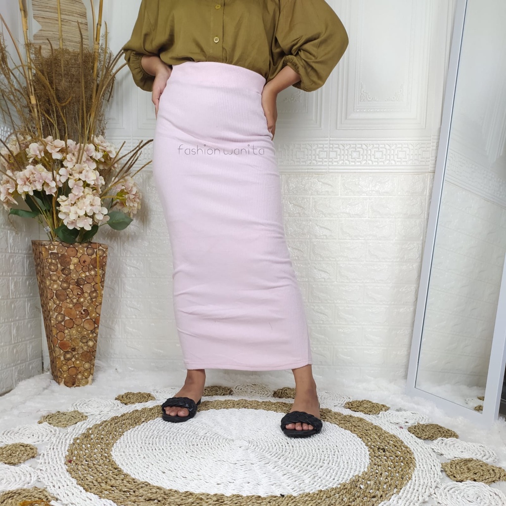 ROK SPAN PANJANG RAJUT PREMIUM/ROK SPAN PANJANG BAHAN RAJUT KNITTED