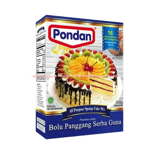 Pondan Sponge Cake Kue Spon 315gr Tepung Kue Instant Bolu Panggang Serba Guna Premiks Instan Membuat Kue Bolu Panggang