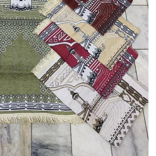 ℮ SAJADAH RAJUT / SAJADAH TAMBANG JS Sajadah Turki Rajut sajadah tipis ukuran 70x110cm rumbai tamban