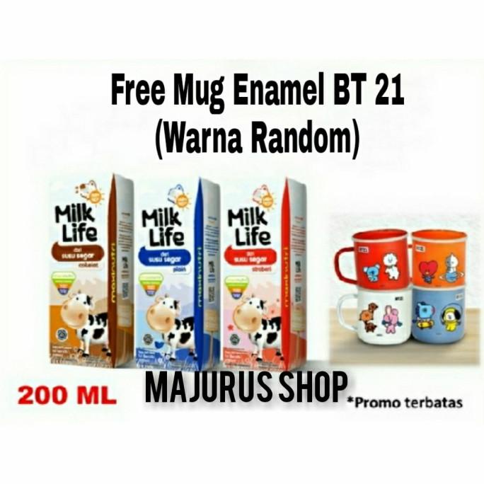 

(BISA COD) Milk Life 200ml UHT Teens Stroberi / Cokelat / Plain milklife 200ml TERBARU Kode 139