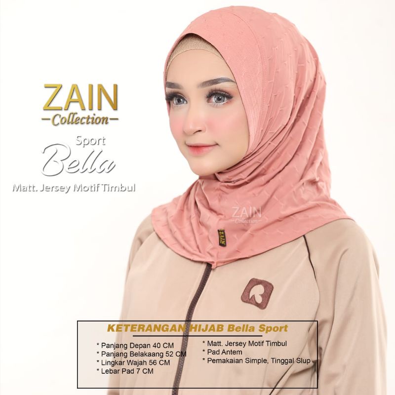 Jilbab Instan Mini Bella Sport Ori Zain Collection