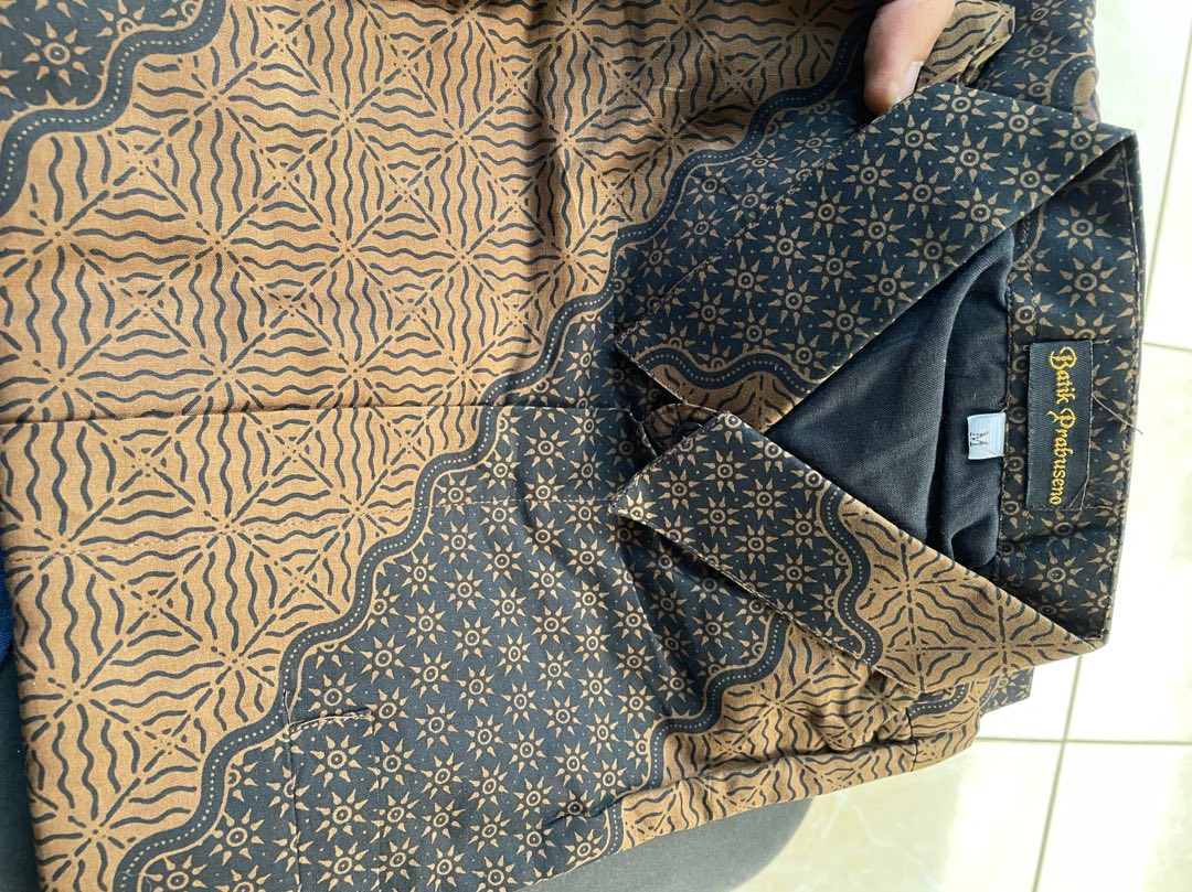 Paran Sogan Kemeja Batik Pria Lengan Panjang Slimfit Katun Printing Hem Baju Atasan Kantor Modern