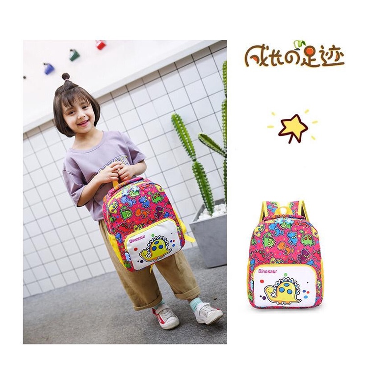 Tas backpack Anak Laki-laki / Perempuan Gambar Dinosaurus Import CB09