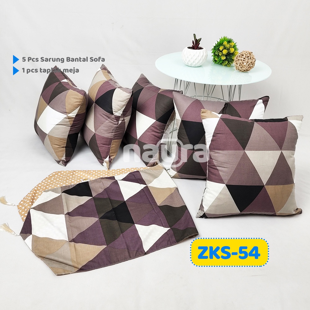 Sarung Bantal Sofa + Taplak Meja Tamu