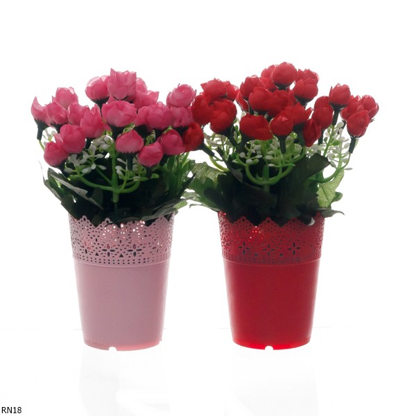 Bunga Plastik Ranunculus Mini Vas Warna RN18
