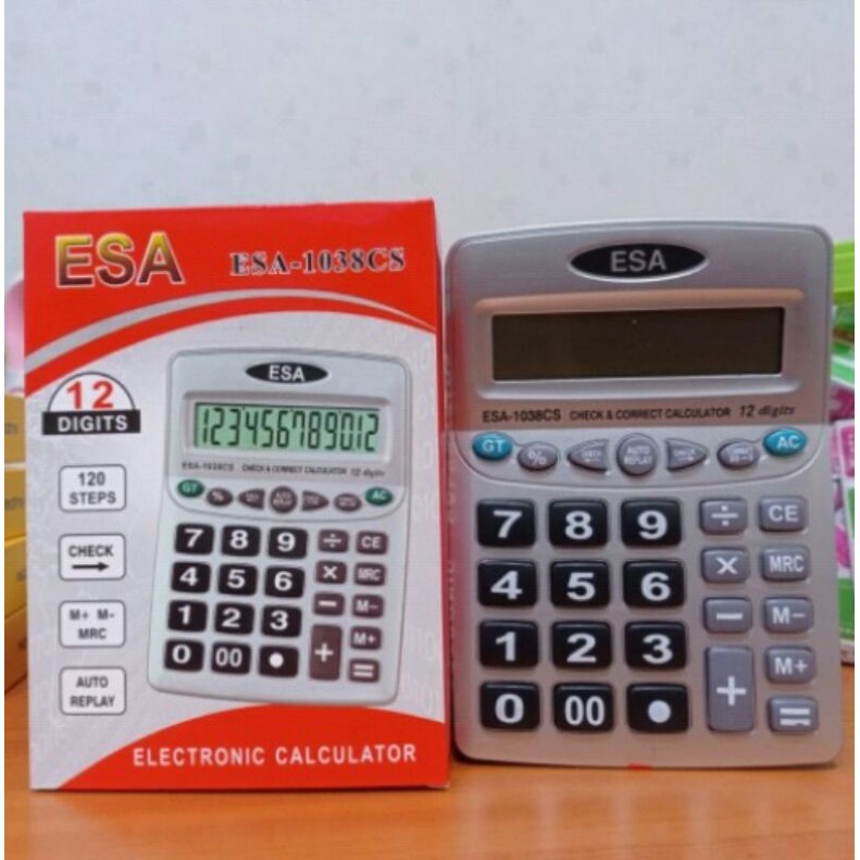 

Cod Kalkulator Dagang Esa 1038cs Kalkulator Meja kasir 12 Digits Free baterai tinggal pake