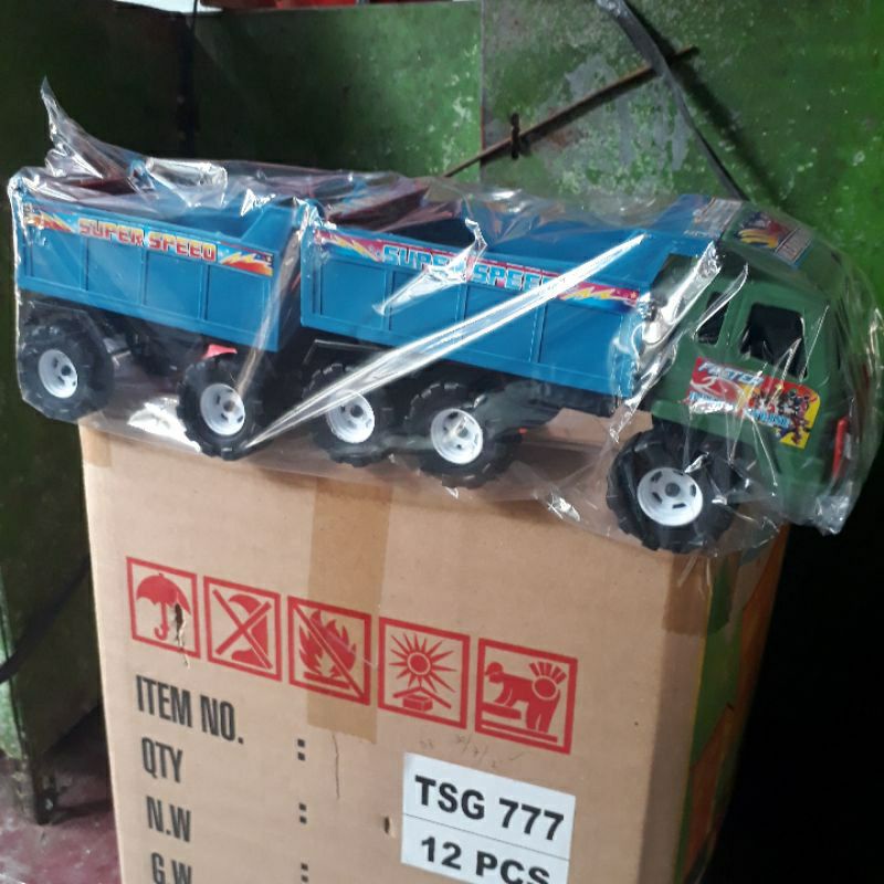 AJ MAINAN ANAK MOBIL TRUK GANDENG/ MOBIL DUMP TRUCK GANDENG/ MOBIL MOBILAN TRUK PASIR GANDENG